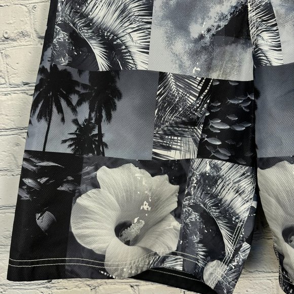 Speedo Men's Hawaiian Dobby Texture Speed Dry Watershorts, Size 34, Black, NWOT - Picture 4 of 7